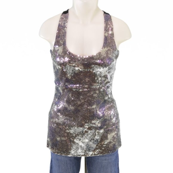 INC Racerback Sequin Tank Top (S) - Picture 2 of 3